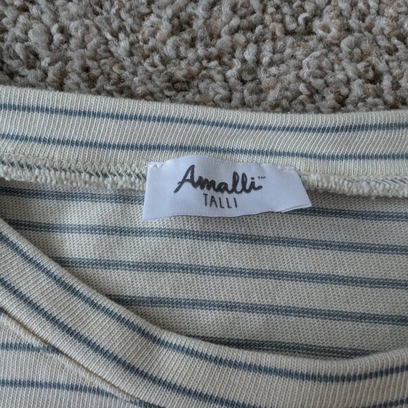 NWOT Amalli Talli cream/blue top, XL Tall - Picture 2 of 8
